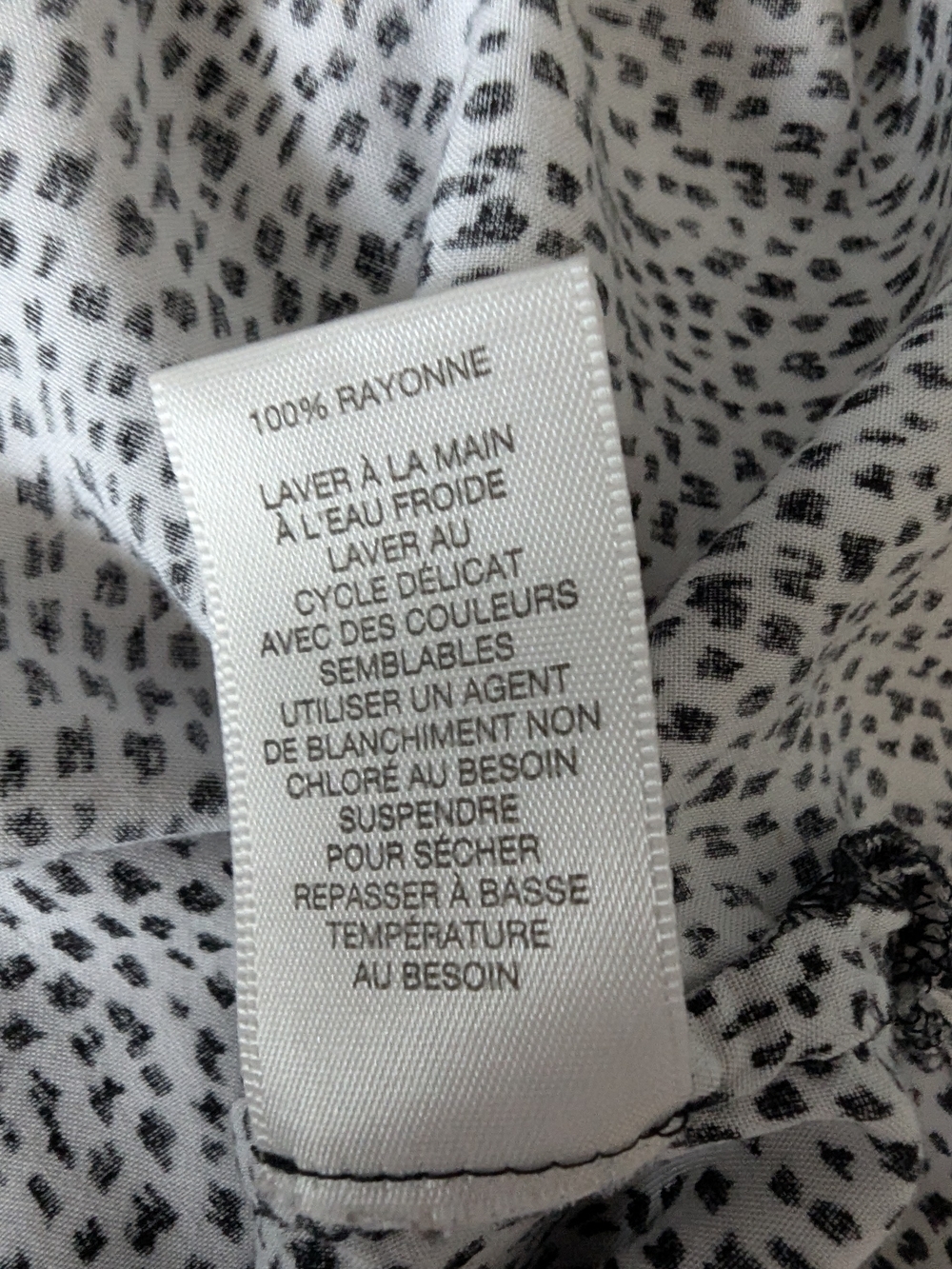 Lord & Taylor Black & White Speckled Button-Down Shirt - Picture 7 of 9